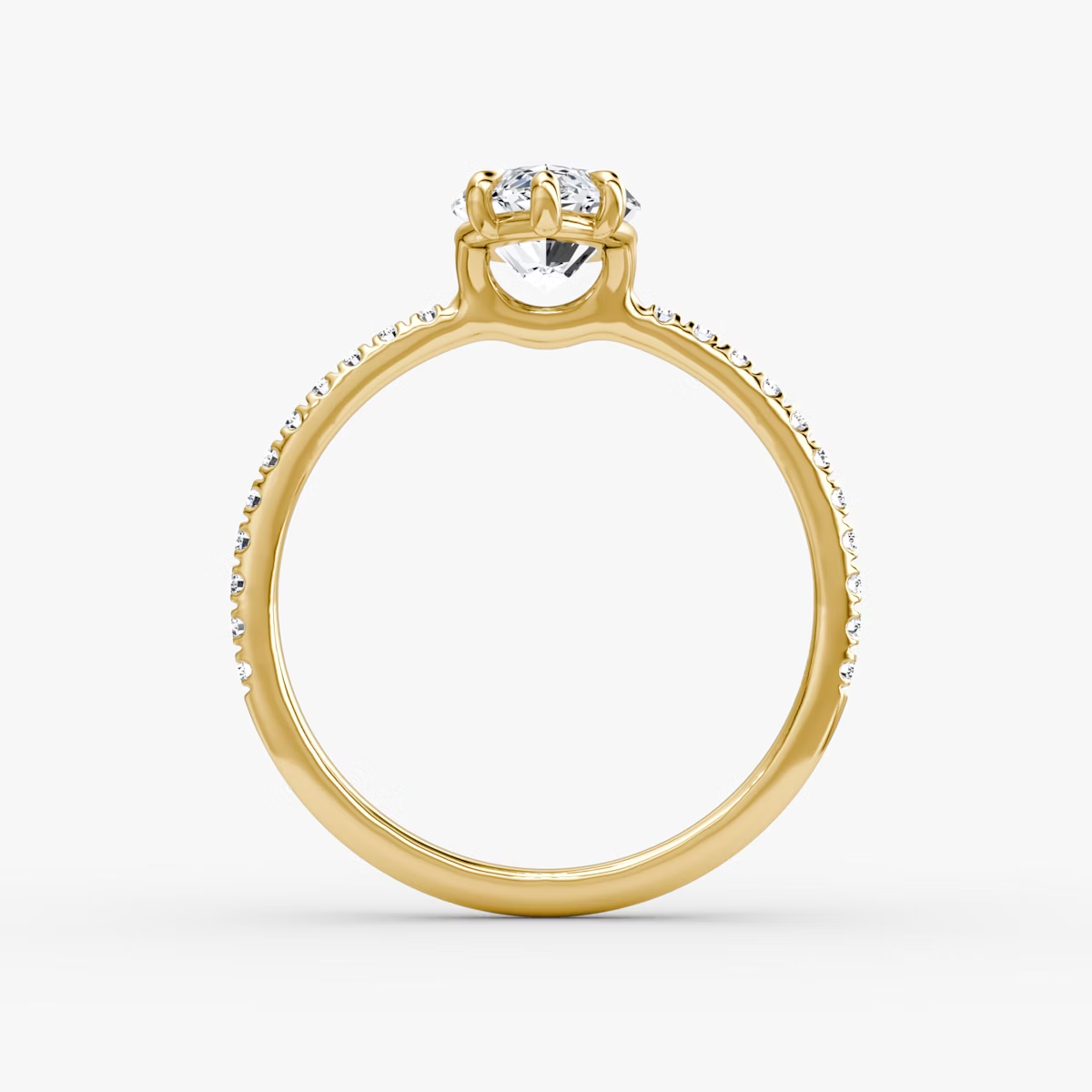 The Signature Marquise Engagement Ring in Pave Standard Band