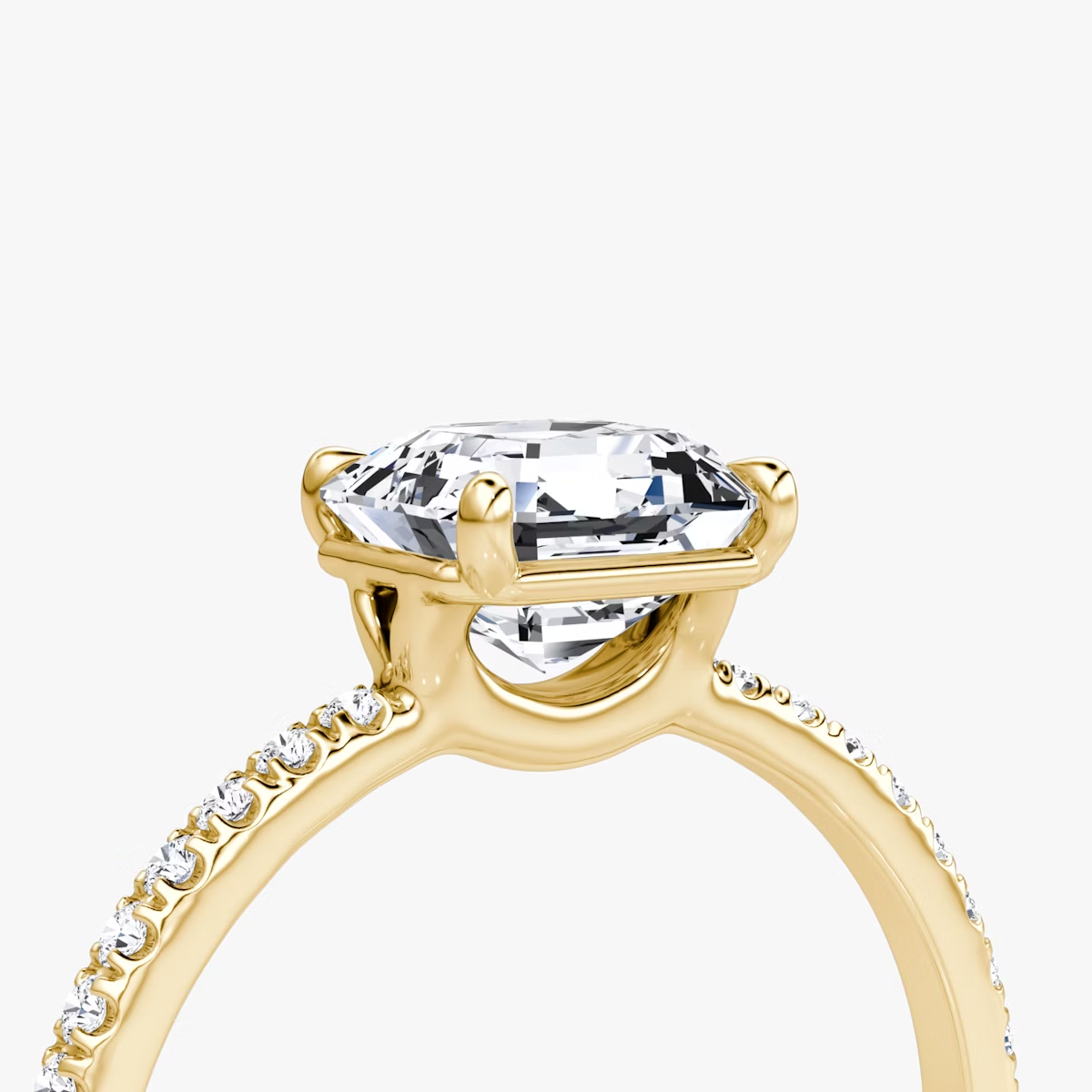 The Signature Asscher Engagement Ring in Large Band