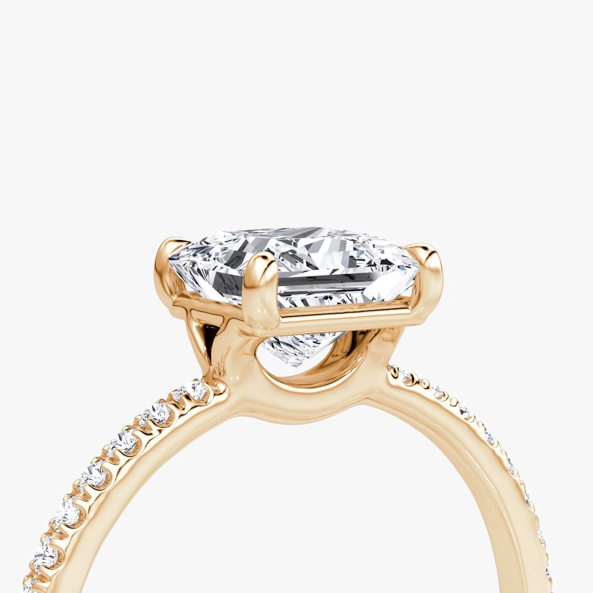 The Signature Princess Engagement Ring in Large Band