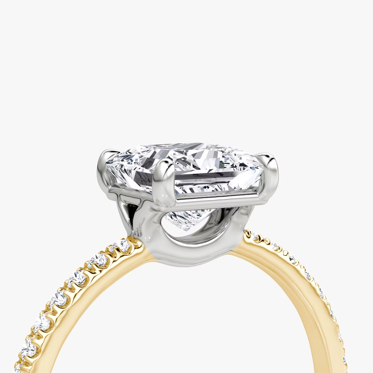 The Signature Princess Engagement Ring in Large Band