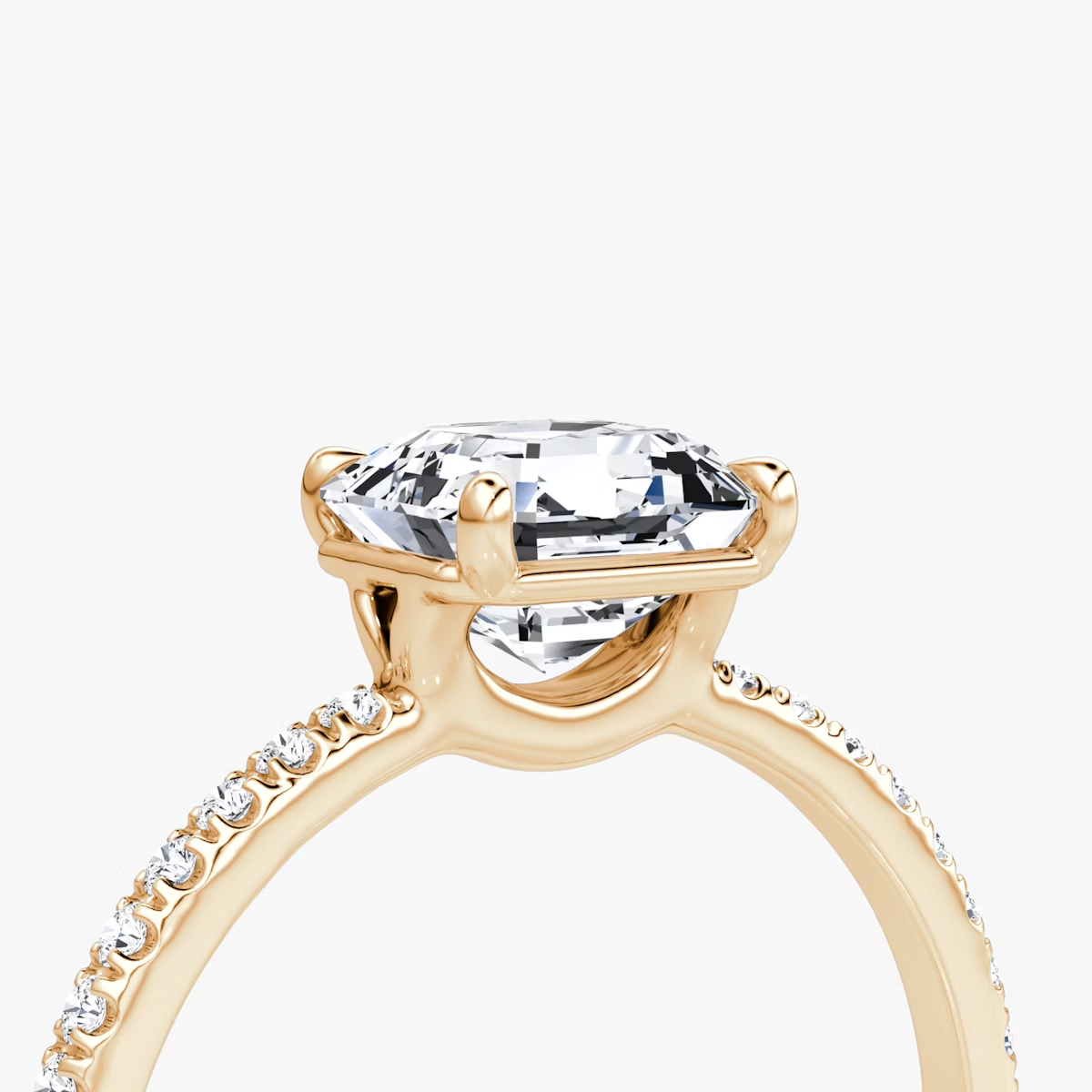 The Signature Asscher Engagement Ring in Large Band