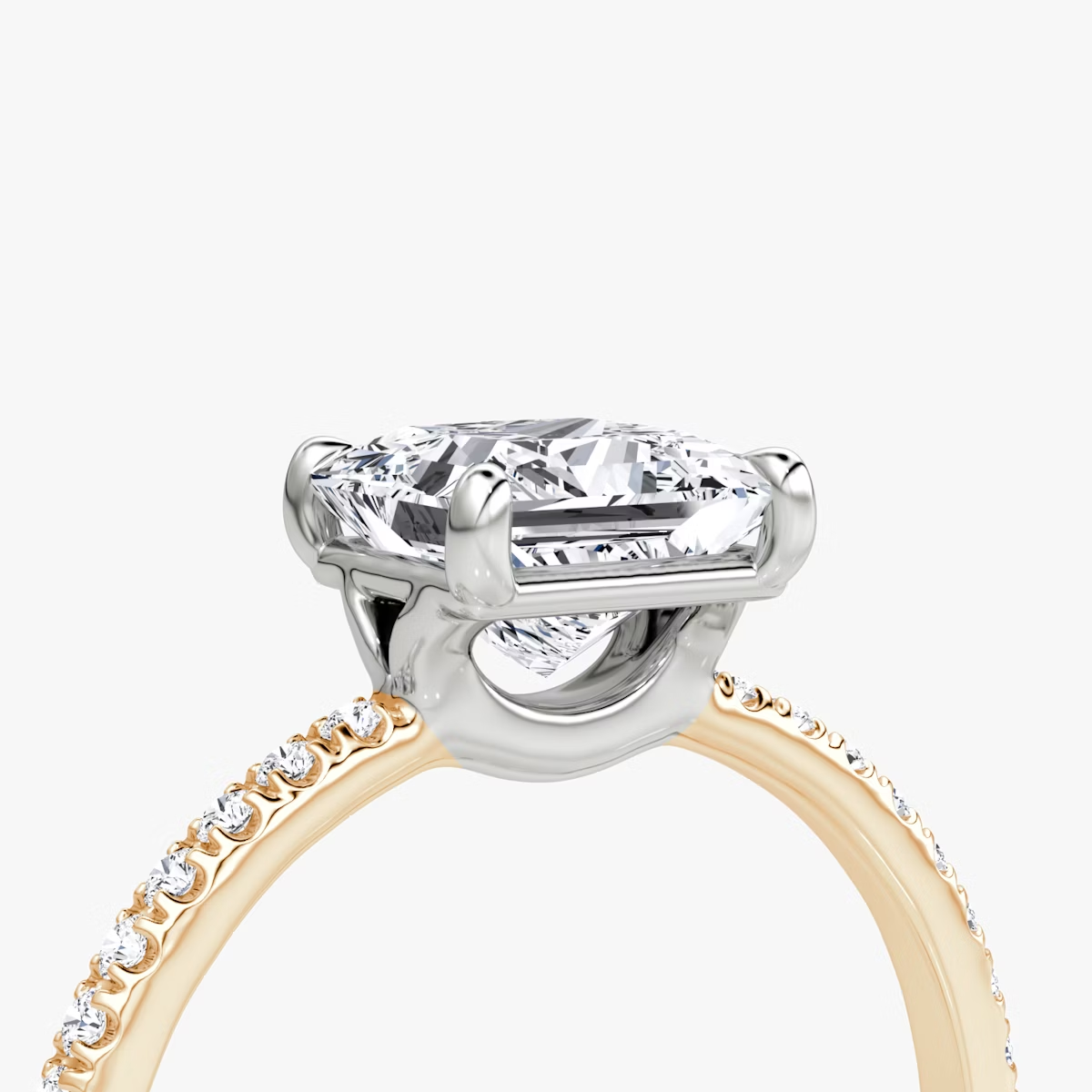 The Signature Princess Engagement Ring in Large Band