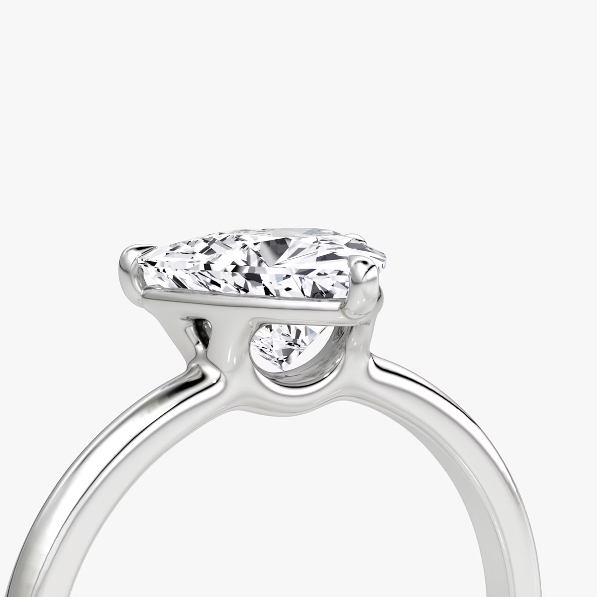The Signature Trillion Engagement Ring in Plain Standard Band