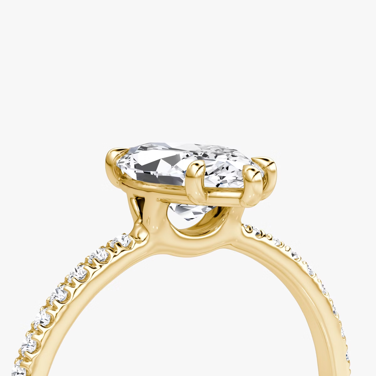 The Signature Marquise Engagement Ring in Pave Standard Band