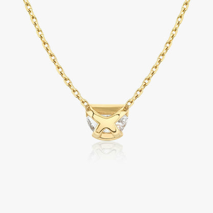 Knife Edge Semi Bezel Necklace