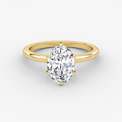 The V Oval Engagement Ring