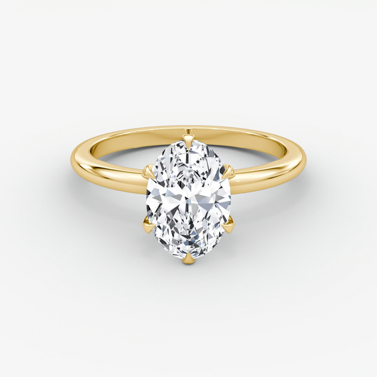 The V Oval Engagement Ring