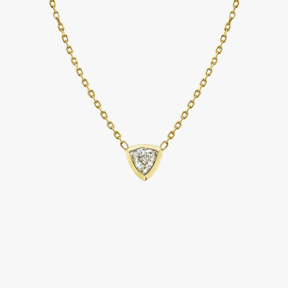 Trillion Knife-Edge Bezel Necklace