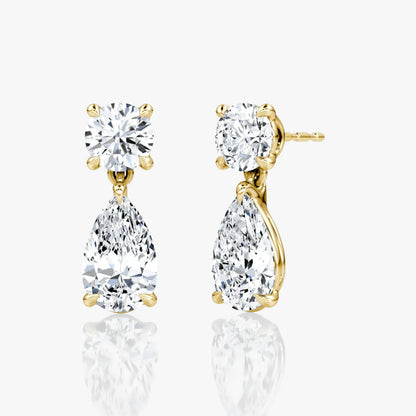 Round and Pear Signature Drop Earring