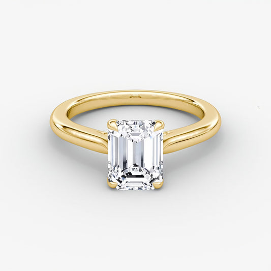 Trellis Cathedral Emerald Plain Engagement Ring