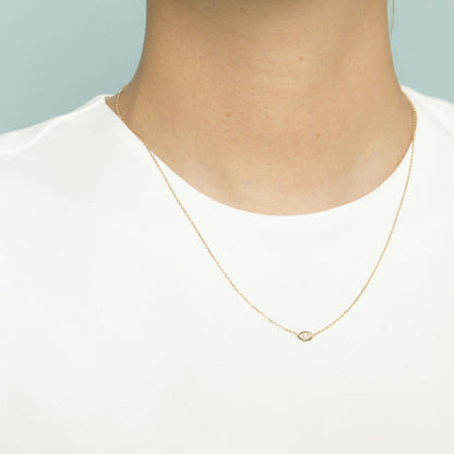 Marquise Knife-Edge Bezel Necklace