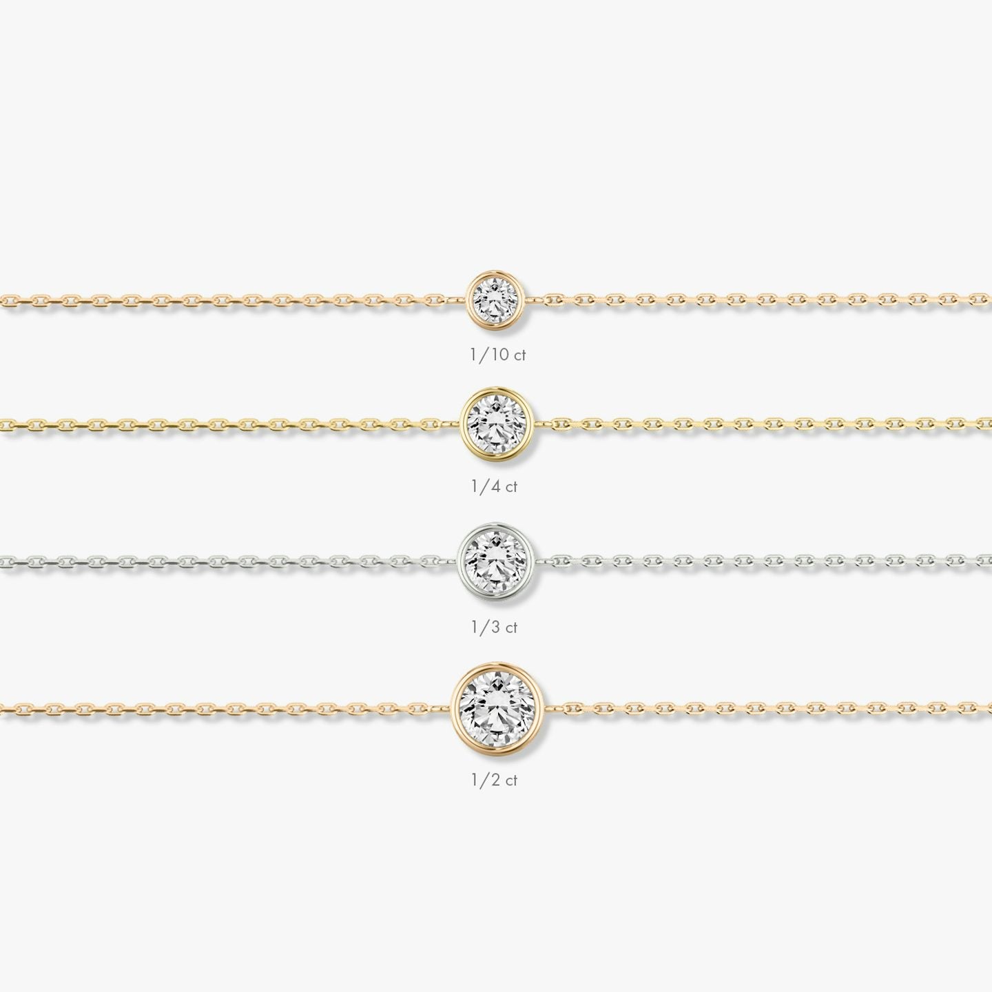 Round Bezel Solitaire Bracelet