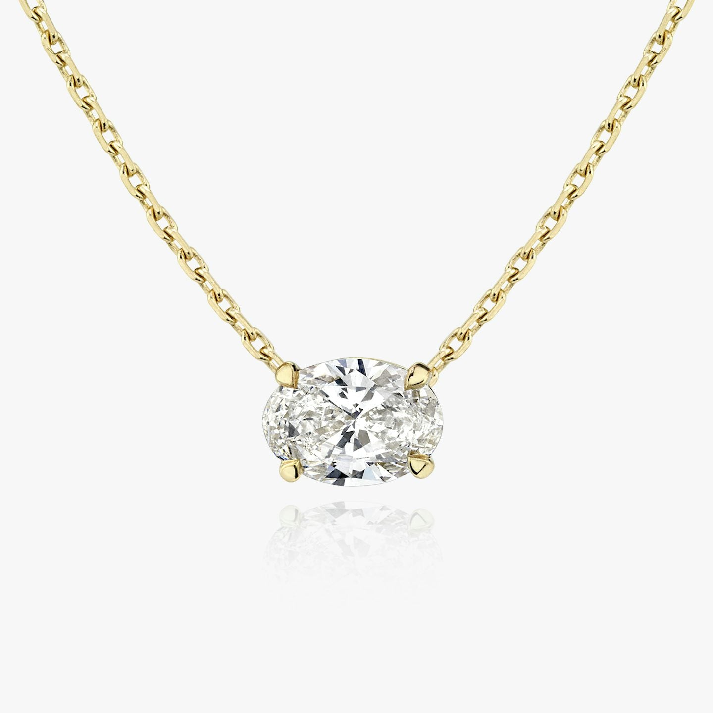 Oval Solitaire Necklace