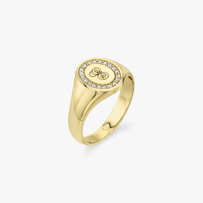 Pave Signet Ring