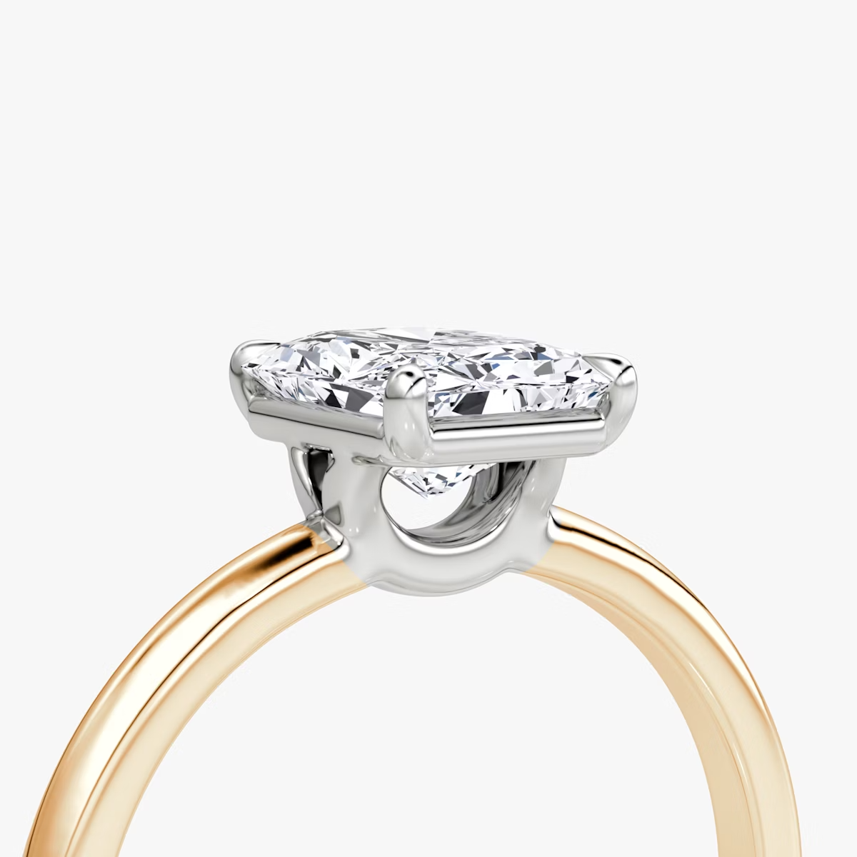 The Signature Radiant Engagement Ring in Large Band