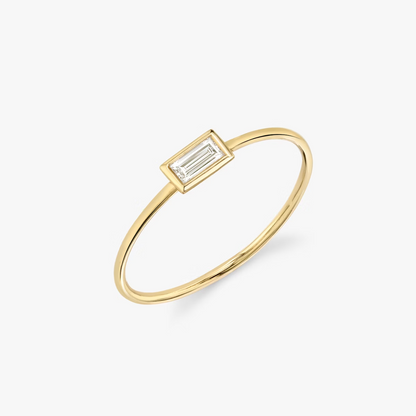 Baguette Knife-Edge Bezel Ring