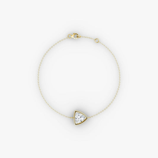 Trillion Bezel Solitaire Bracelet