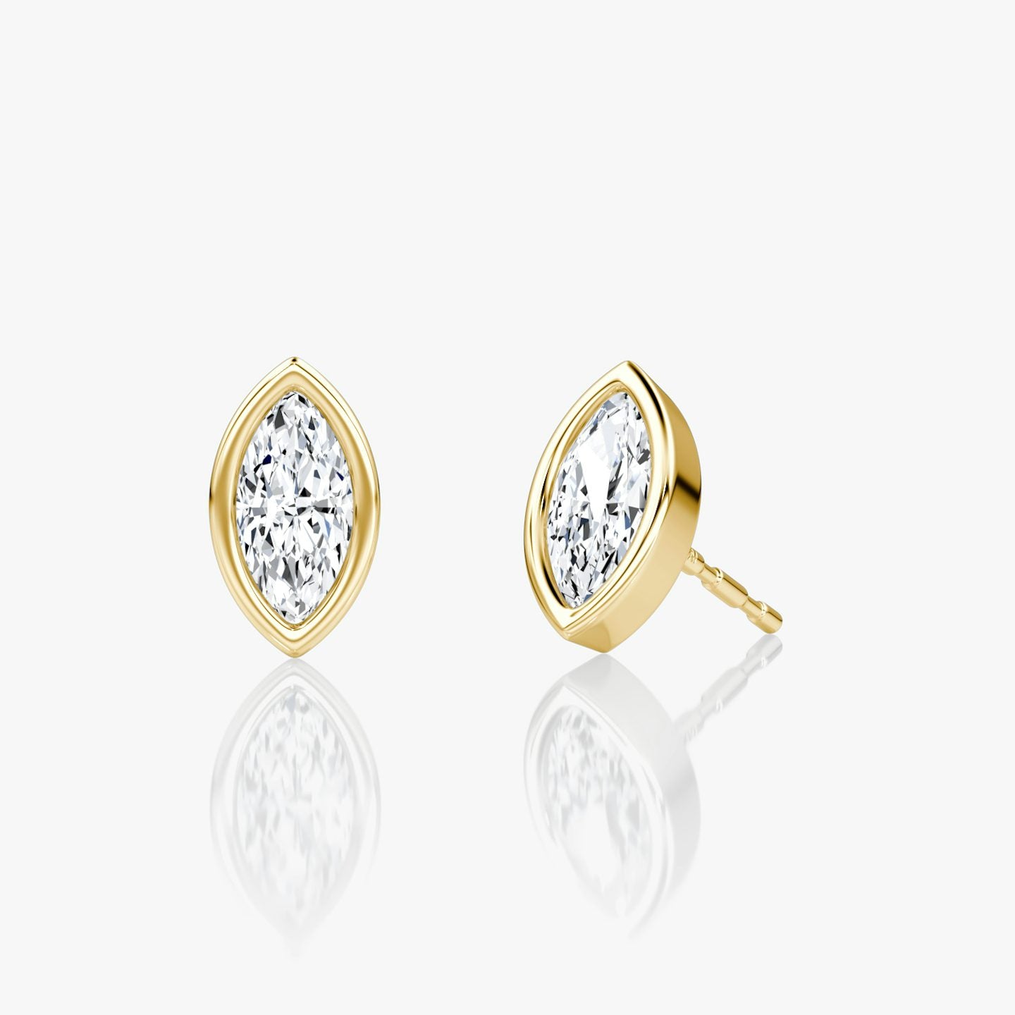 Marquise Bezel Solitaire Stud