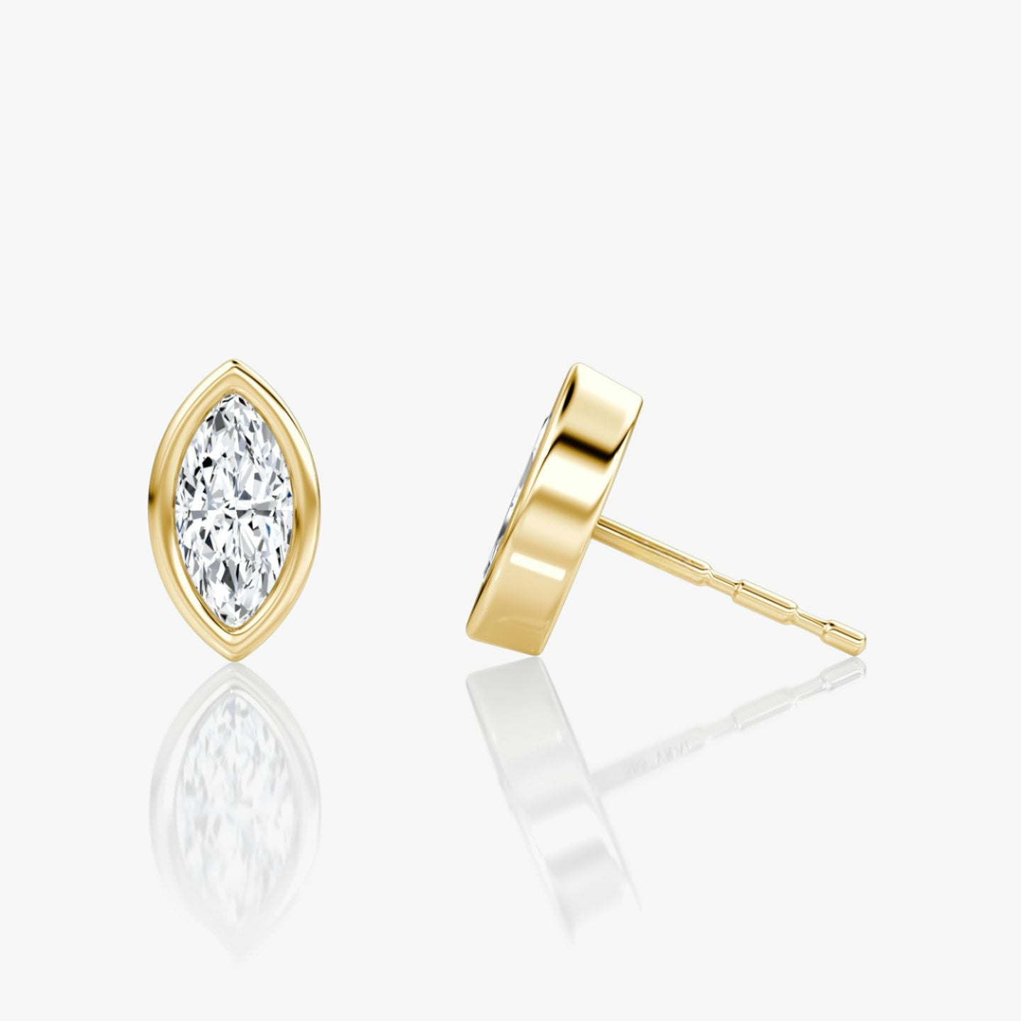 Marquise Bezel Solitaire Stud