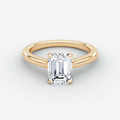 Trellis Cathedral Emerald Plain Engagement Ring