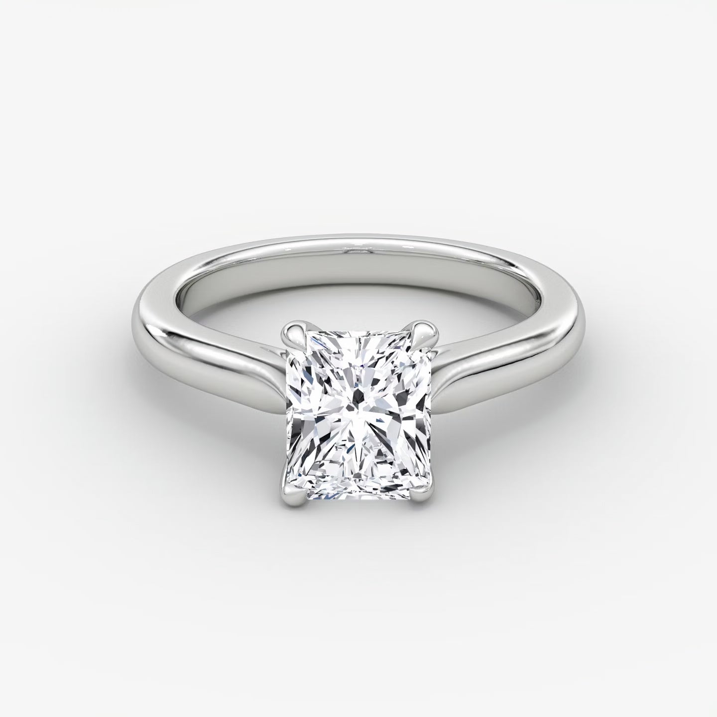 Trellis Cathedral Radiant Plain Engagement Ring