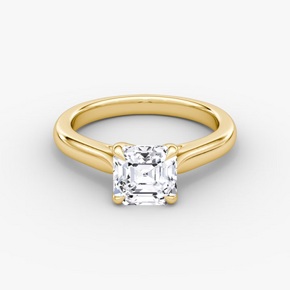 Trellis Cathedral Asscher Plain Engagement Ring