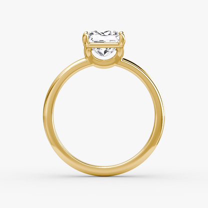 The Signature Princess Engagement Ring in Plain Standard Band