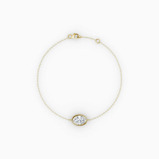 Oval Bezel Solitaire Bracelet