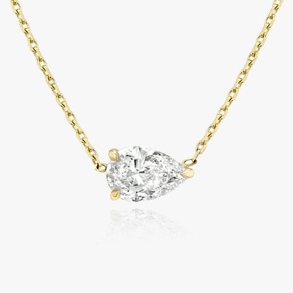 Pear Solitaire Necklace