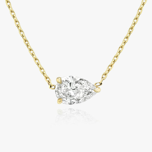 Pear Solitaire Necklace