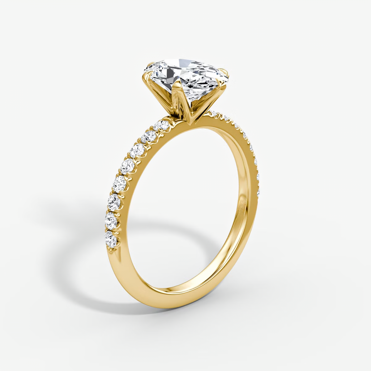 The V Oval Engagement Ring