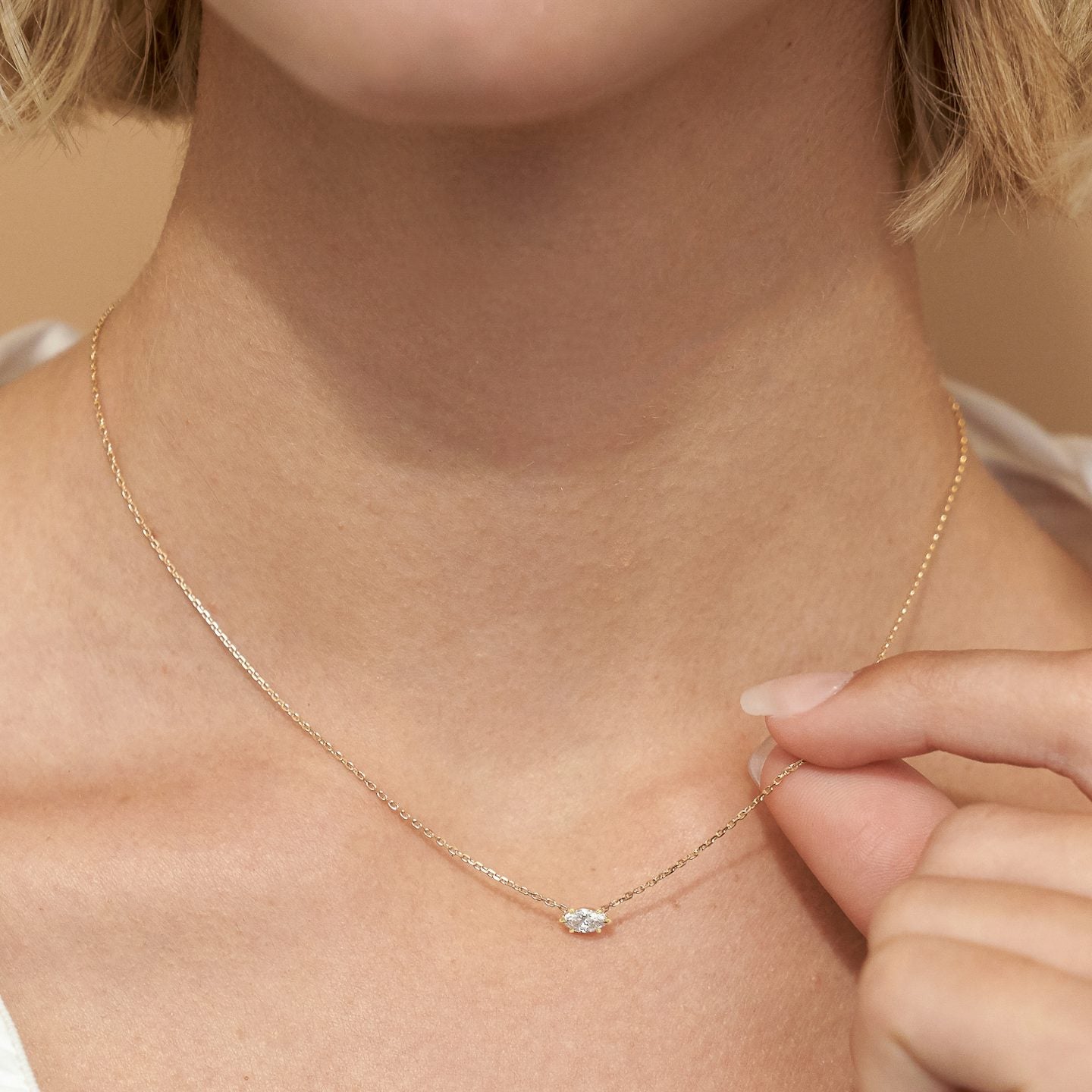 Marquise Solitaire Necklace