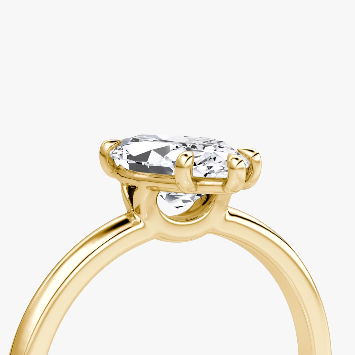 The Signature Marquise Engagement Ring in Plain Standard Band