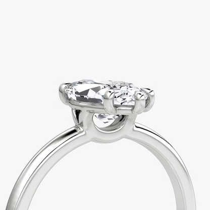 The Signature Marquise Engagement Ring in Plain Standard Band