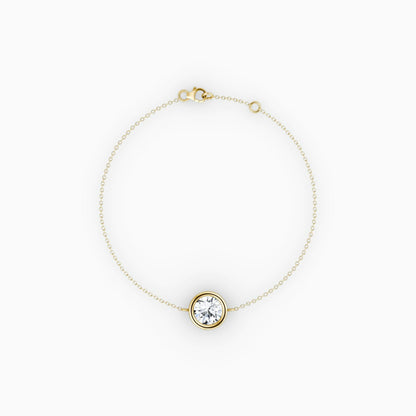 Round Bezel Solitaire Bracelet