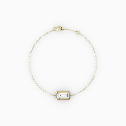 Baguette Bezel Solitaire Bracelet