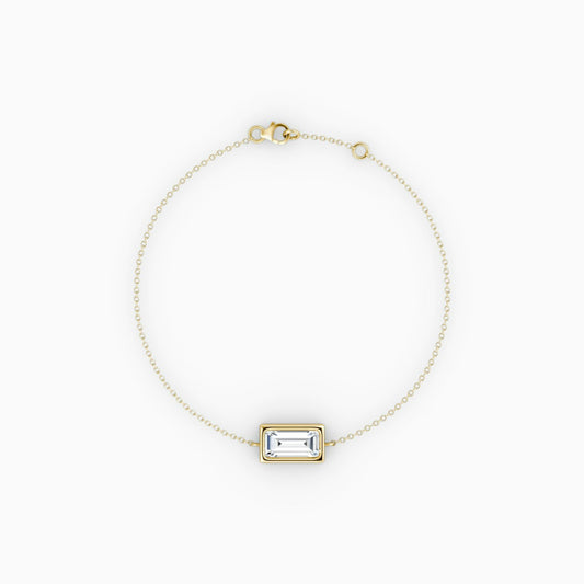 Baguette Bezel Solitaire Bracelet