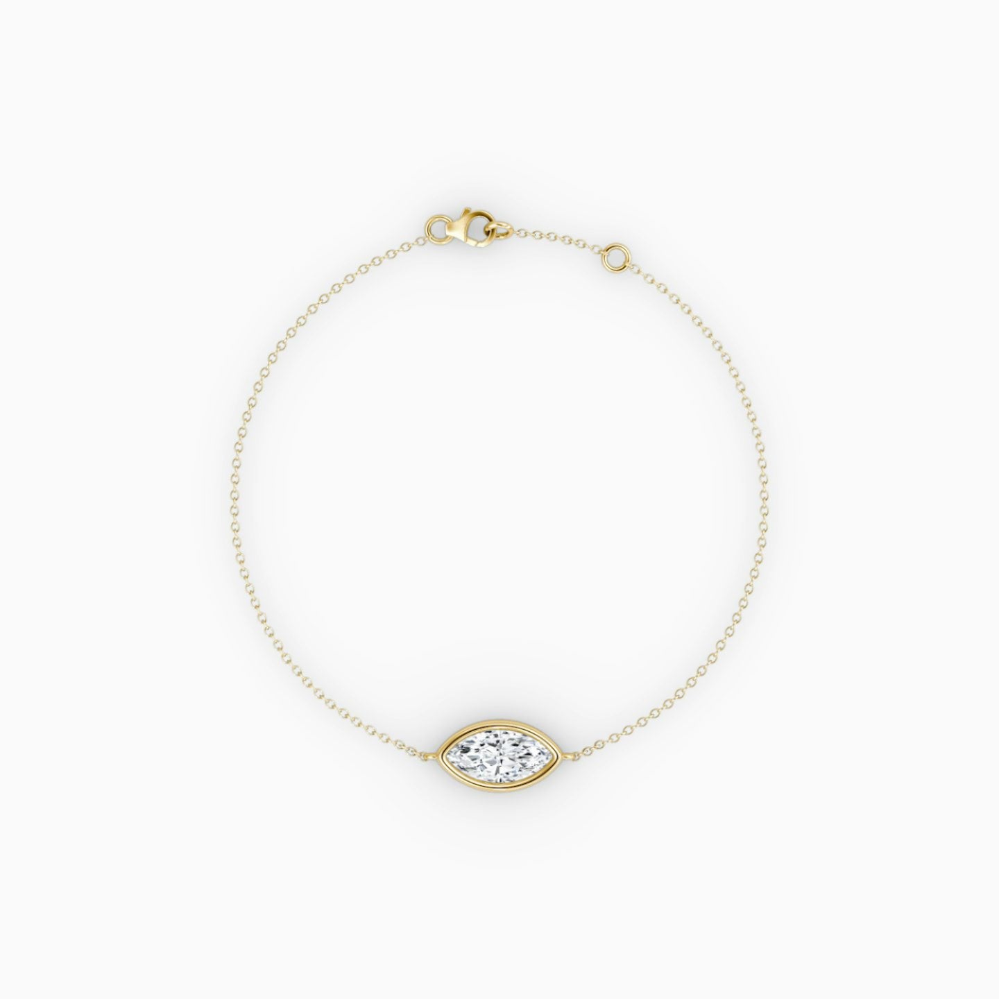 Marquise Bezel Solitaire Bracelet