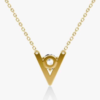 V Solitaire Necklace