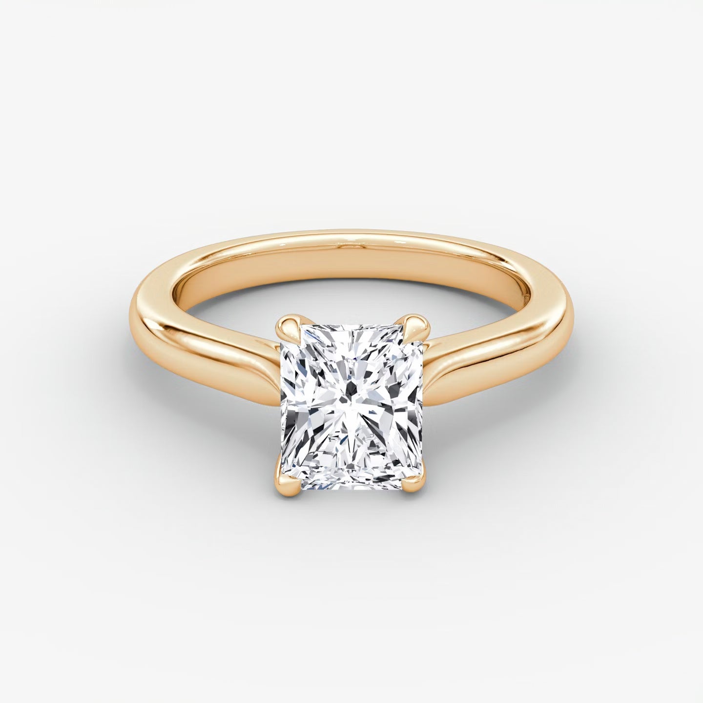 Trellis Cathedral Radiant Plain Engagement Ring