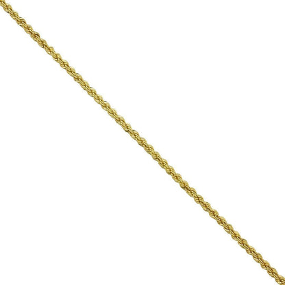 14k Yellow Gold Rope Chain 3 mm