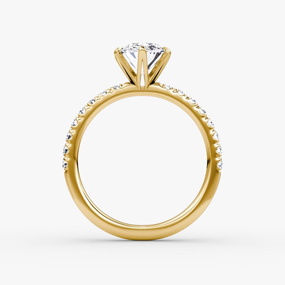 The V Oval Engagement Ring