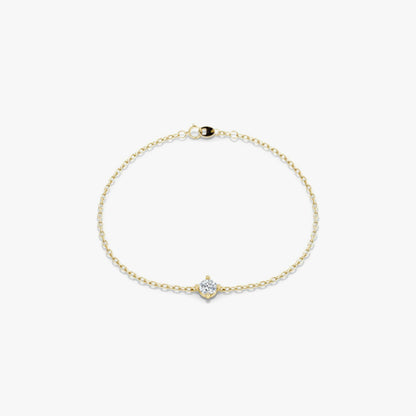 Round Petite Solitaire Bracelet