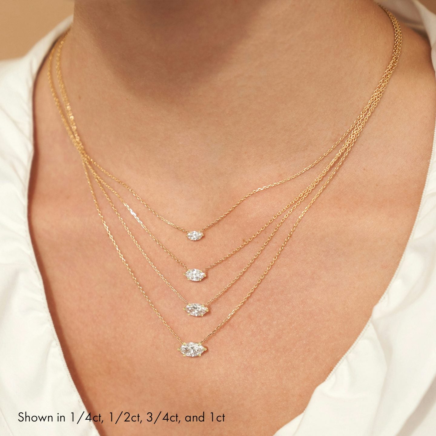 Marquise Solitaire Necklace