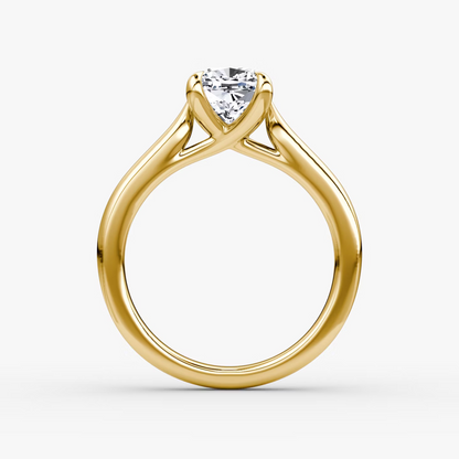 Trellis Cathedral Asscher Plain Engagement Ring