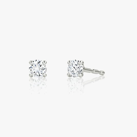 Petite Round Solitaire Stud