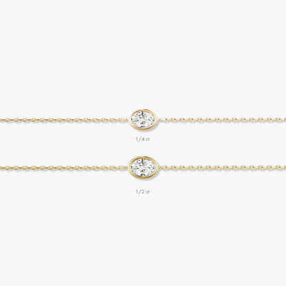 Oval Bezel Solitaire Bracelet