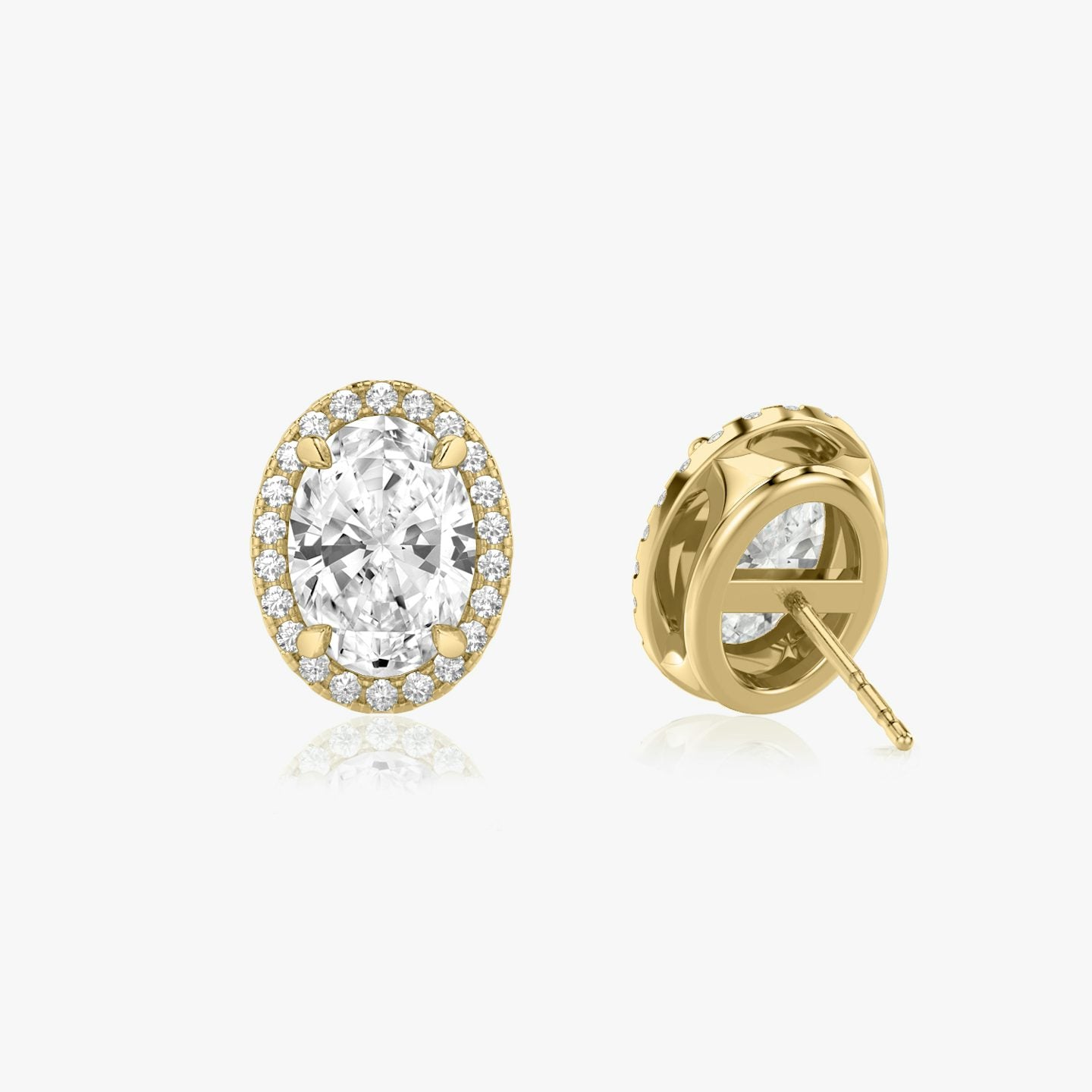 Oval Halo Stud