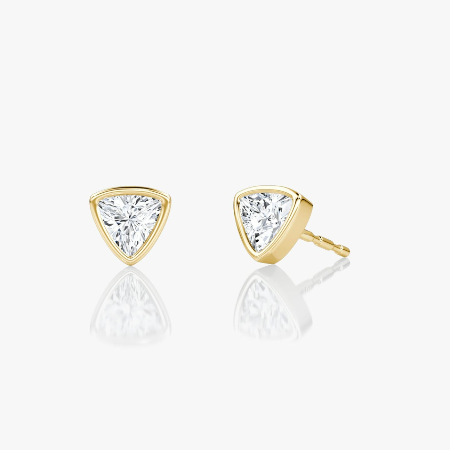 Trillion Bezel Solitaire Stud