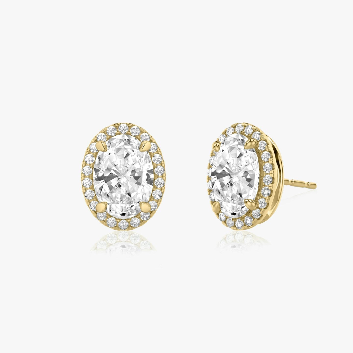 Oval Halo Stud